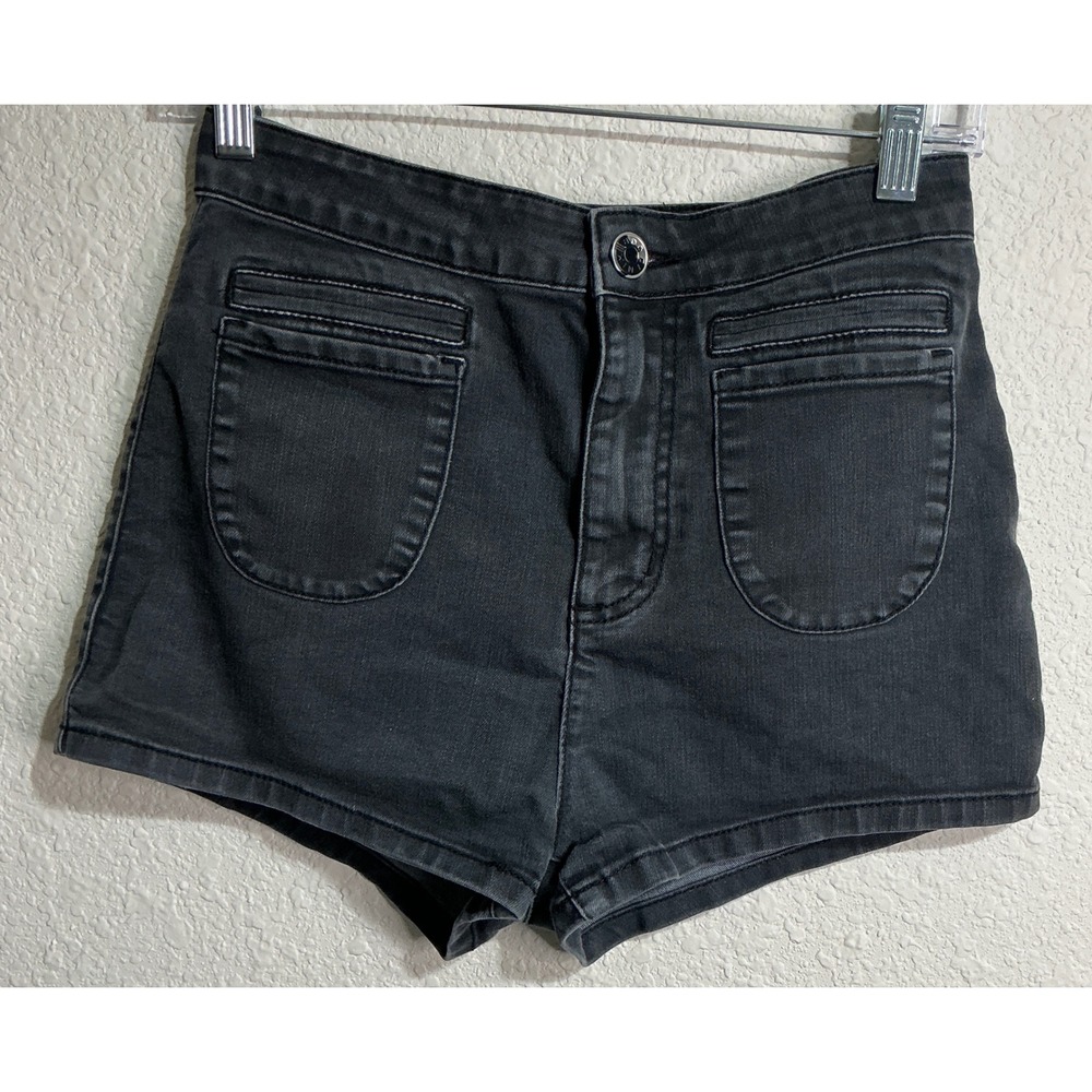 Y2K BDG black washed high-waisted denim shorts 27/4 Casual Streetwear